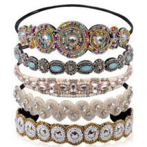 Ethnische Rocailles, handgefertigtes Stirnband, Perlen-Strassstein, individuelles Perlen-Haarband für Damen und Mädchen, Haar-Accessoires