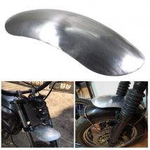 Metall unlackiert Silber Universal Motorrad Kotflügel Roller kurze vordere Kotflügel Schmutzfänger für KTM Honda Yamaha Benelli Victory