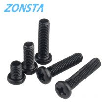 Runde kopf kreuz schraube schwarz M 1,2 M 1,4 M 1,7 M2 M 2,5 M3 M4 Elektronische kleine größe Einbau pan Kopf Phillips schrauben DIN7985 GB818