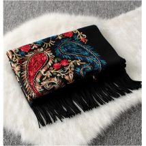 Frauen schal hohe qualität Luxus marke Neue Sticken Blume winter kaschmir schals dame schals wraps weiblichen pashmina echarpe