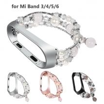 Mi Band 8/9/10 Jewelry Stretchy Bracelet for Xiaomi Mi Band 7 4 5 6 Beads Smart Bracelet Strap Women Fashion Wrist Band Loop