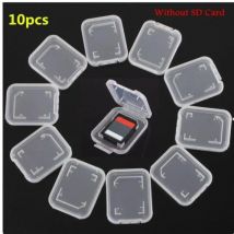 10PCs Transparent Standard SD SDHC Speicher Karte Fall Halter Box Lagerung Boxen Neue Individuelle Speicher Karte Klar Kunststoff Fall