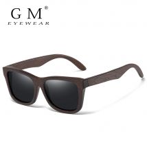 Okulary przeciwsłoneczne GM Retro Fashion z bambusowymi zausznikami, polaryzacyjne, kwadratowe, do prowadzenia samochodu, męskie, kategoria 3, damskie, markowe, designerskie.