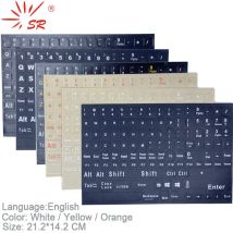 SR English Full 120 Keys Matte Standard Waterproof Keyboard Stickers Layout Letter Alphabet 10-17" Desktop Laptop Accessories