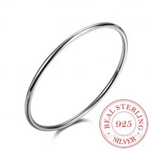 925 Sterling Silber Armband Solide Mode Persönlichkeit Einfache Glatte Armreifen Für Frauen Hochzeit Engagement Schmuck