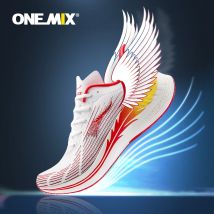 ONEMIX  Running Shoes for Outdoor Marathon Breathable Sport Female Sneakers Lace Up Mesh Athletic Shoes