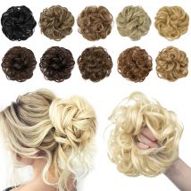 Syntetyczny roztrzepany kok z włosów Chignon Scrunchies sztuczna opaska do włosów warkocz elastyczna