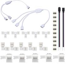 4PIN 8 MM 10 MM RGB LED Streifen Licht Stecker 1 ZU 2 3 5050 2835 5630 5730 LED Streifen T L Form Stecker LED Licht RGB Streifen