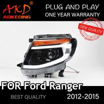 Headlight For Ford Ranger T6 2012-2015 Car автомобильные товары LED DRL Hella 5 Xenon Lens Hid H7 Everest Car Accessories