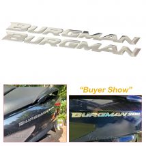Yecnecty 1 Set 3D Chrome Moto Distintivo Dell'emblema Decalcomanie Scooter Adesivi Riflettenti Per Suzuki Burgman AN125 AN200 AN400 AN650