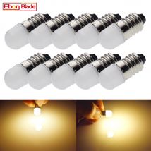 10 Pz Lampada Lampadina A LED 3 V 6 V DC Segnale di Avvertimento Luce 4300 K Bianco Caldo MES E10 1447 Vite Base per Torcia Bici Bicicletta Torcia elettrica