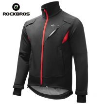 ROCKBROS Winter-Radjacken, Fleece, thermisch, warm, Fahrradjacke, winddicht, wasserdicht, Oberteil,