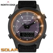 NORTH EDGE Männer Solar Power Digital Uhr männer Outdoor Smart Uhren Voll Metall Wasserdicht 50M