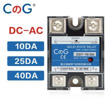 CG 10A 25A 40A DA Monofase DC Controllo AC Dissipatore di Calore 220V A 3-32VDC SSR-10DA 25DA 40DA Copertura In Plastica Relè A Stato Solido