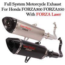 Volle System Motorrad Auspuff Geändert Flucht DB Mörder Schalldämpfer Vorne Link Rohr Für Honda FORZA300 FORZA350 350 2018 2019 2020