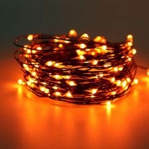 10M 100 LED Lights Decoration Halloween Black Wire Orange Purple Color Halloween Decoration Fairy Lights for Home Decor