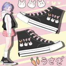 Amy und Michael Schöne junge Studenten Segeltuchschuhe Cartoon Anime Mädchen vulkanisierte Schuhe Frauen Casual Lace Up Sneakers