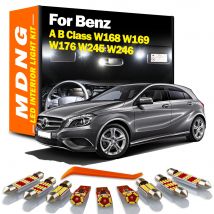 MDNG Canbus Per Mercedes Benz Classe AB W168 W169 W176 W245 W246 Auto LED Interni Cupola Mappa Kit Luce di Lettura Lampadine A Led Nessun Errore