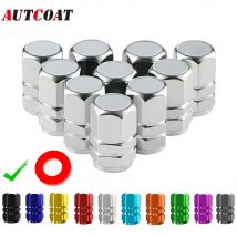 AUTCOAT Kołpaki zaworów kół samochodowych ze stopu aluminium Pokrowce na felgi samochodowe Odporne