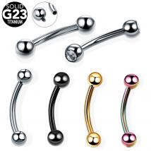 10 Stück/20 Stück/50 Stück G23 Titan Kristall gebogene Langhantel Augenbrauen Piercing Nase Lippe Ohrringe Helix Nabel Ringe Unisex Körper Piercing