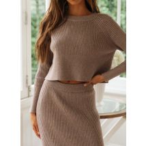 2024 Herbst Frauen zweiteilig Sets gestrickte Frauen Pullover mit Rock Sets Frauen Pullover Frauen Freizeit anzug