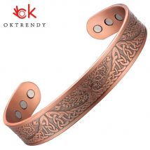 Magnetische Kupfer Armband & Armreifen Gesundheit pflege Schmuck Glück Geschenk Armreif Manschette Für Frauen Carving Leben Baum