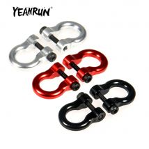 YEAHRUN Metal Front Rear Bumper Trailer Hooks Hitch Rescue Tow Shackles for TRX-4 TRX4 1/10 RC Crawler Car Parts