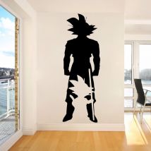 Anime Wandaufkleber Silhouette Manga Vinyl Wandtattoo Home Jungen Schlafzimmer Dekoration Wandbild X905