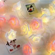 Batterie Betrieben 10 LED Rose Künstliche Blume Girlande String Lichter für Hochzeit Urlaub Dekor Valentinstag Geschenk Fee Licht