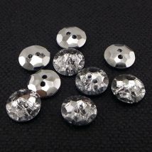 100 stücke Acryl tasten 2 löcher Nachahmung kristall diamant taste Kleidung zubehör schuhe Mantel hemd spinning DIY 10/12/15/18mm