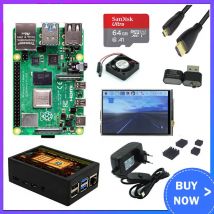 Raspberry Pi 4 Modell B 2 GB/4 GB Kit Board + Netzteil + Gehäuse Box + 32/64 GB SD-Karte +