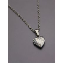 1pc Tiny Flower Heart Photo Frame Pendant Love Heart Charms Floating Locket Necklaces Women Kids Fashion Memorial Jewelry