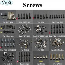 YuXi Ersatzschrauben für PS4, PS3, PS2, Xbox One, 360, PSP, 3DS XL LL, Switch Controller Schraubenset