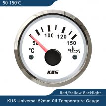KUS Universal 52 mm (2 Zoll) Auto-Öltemperatur-Temperaturanzeige, Sensor, Messgerät, Anzeige 50–150 ℃   12V 24V Automotive wasserdicht