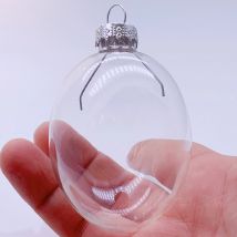 5 Stück x DIY malbar nach Hause Hochzeit Weihnachts dekoration Ornament Ball 80mm Glas Ei