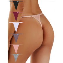 Women Cotton Underwear Ladies Thongs Panties Sexy Low Rise G-String Female T-Back Briefs Girls Bikini Lingerie Solid Color M-XL