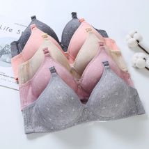 5-Farben-Bralette aus Baumwolle, weicher Baumwoll-BH, heiße Tochter, junge Studentin, sexy Spitzen-Bralette-Tops, drahtlos, Dessous, Push-up, C09