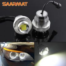 2 * Angel Eyes LED-Markierungsleuchten ohne Fehler für BMW 5-Serie E60 E61 LCI Halogen-Scheinwerfer Halo-Ring-Glühbirnen-Kits Autoscheinwerfer