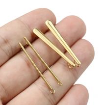 10 Stück Diy Ohrringe Erkenntnisse Edelstahl Long Stick Ohrring Post Connector mit offenem Ring für die Herstellung von Ohrringen im koreanischen Stil
