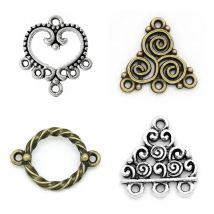 DoreenBeads Legierung Connectors Ergebnisse Knoten Antike Bronze Blume Hohl Muster Schmuck DIY Erkenntnisse Handgemachte Ohrringe Charme