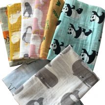 Heiße Neue Babydecken Neugeborenen Weiche Bio-baumwolle Bambus Baby Lätzchen Musselin Swaddle Wrap Fütterung Burpy Handtuch Schal Große Windel