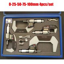 Elektroniczny mikrometr zewnętrzny 0-25mm 25-50mm 50-75mm 75-100mm 0.001mm cyfrowy mikrometr miernik mikrometr narzędzia pomiarowe