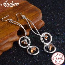 Heißer Verkauf Schmuck Sterling Silber 925 Ohrringe Kristall Zirkon Ohrringe Für Frauen Hochzeiten