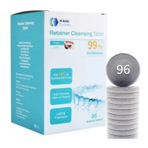 Y-Kelin New Package Orthodontic and Denture Cleaning Tablets Remove Bacteria Bad Odors Discoloration Stains Plaque 30/96 Tabs