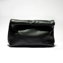 Schwarz leder tasche persönlichkeit faul casual kupplung tasche leder tasche weiche tasche Telefon Frauen Hohe Qualität Laptop Tasche Aus Echtem Leder