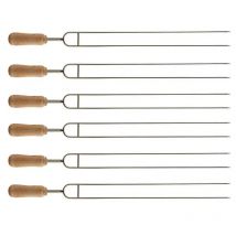 6 stücke Edelstahl U-Förmigen Grill Löten Gabel Nadel Grillen Spieße Doppel Prong BBQ Werkzeuge