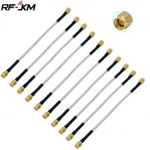 10PCS Halbstarre RG402 0.141 "Silber Kabel SMA Männlichen Jack sma Stecker RF Koaxial Verlängerung Jumper zopf Draht