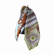 Classic Warrior Print 100% Silk Scarf Wraps Neckerchief Foulard 35"x35"