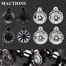 Motorrad Schwarz/Chrom Horn Abdeckung Hörner Lautsprecher Abdeckung Für Harley 91-17 Big Twin