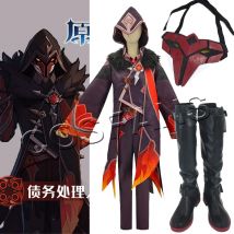 Spiel Genshin Auswirkungen Cosplay NPC Schulden Prozessor Cosplay Kostüm Fatui Kostüme für Männer